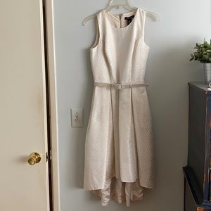 White House black market champagne tea dress